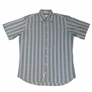 Peter Millar Button Down Shirt Mens Medium Short Sleeve‎ Plaid Madras